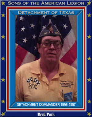 Brad Pack Commander Detachment of Texas 1996 - 1997