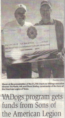 Thom Skelley Commander Kerrville Newspaper article